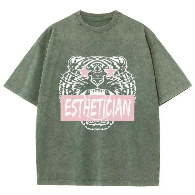 Esthetician Unisex Fit Washed T-Shirt Customscool