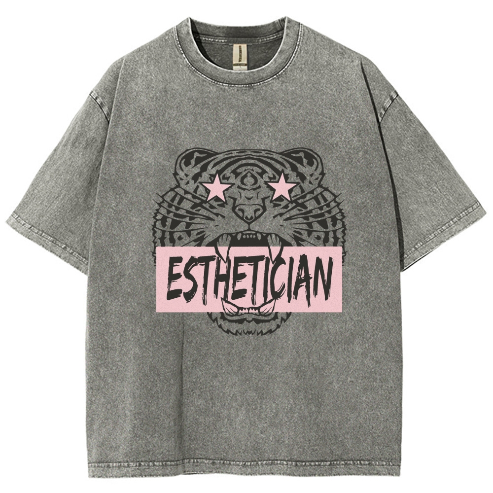 Esthetician Unisex Fit Washed T-Shirt Customscool