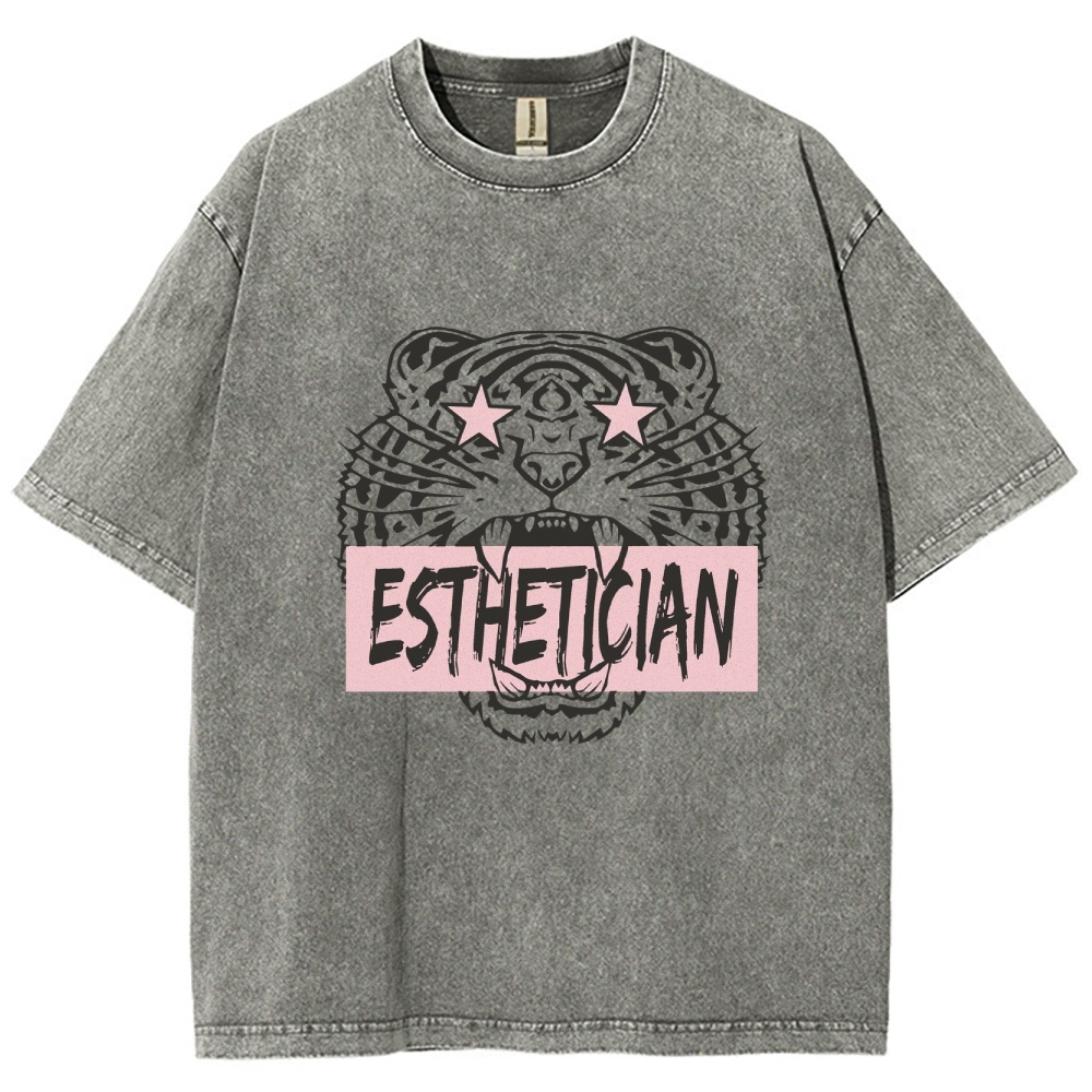 Esthetician Unisex Fit Washed T-Shirt Customscool