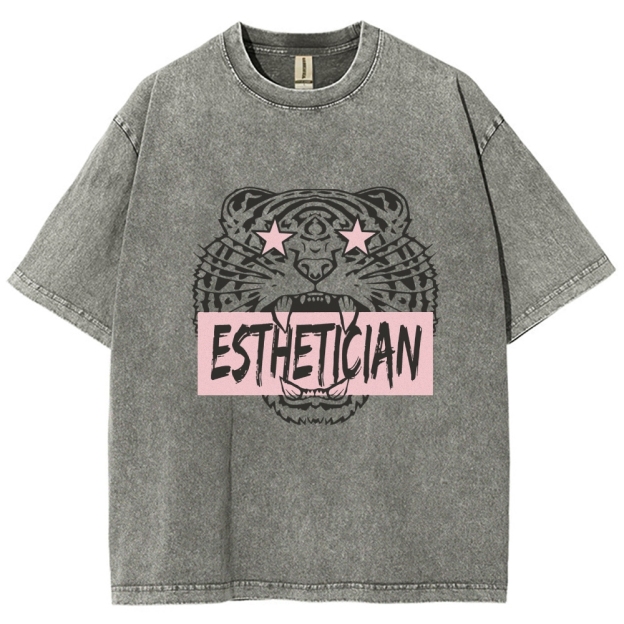 Esthetician Unisex Fit Washed T-Shirt Customscool