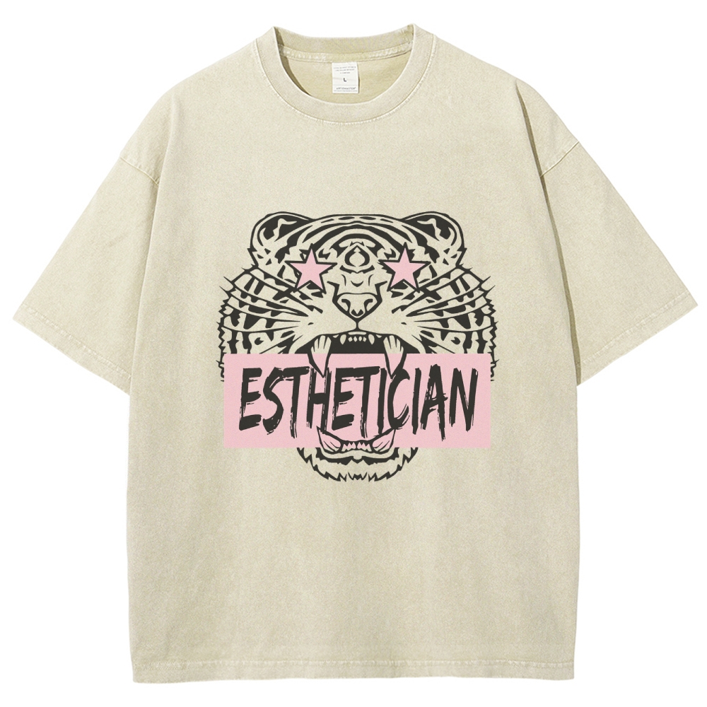 Esthetician Unisex Fit Washed T-Shirt Customscool