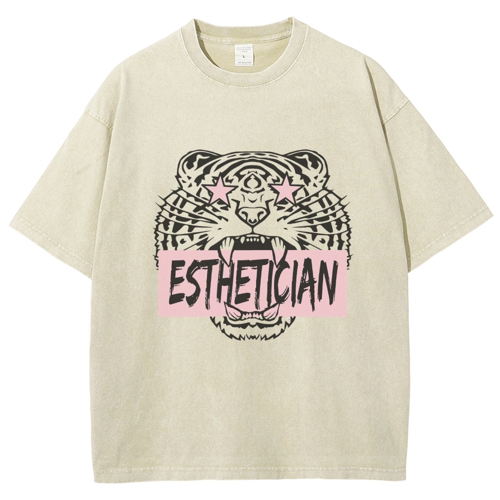 Esthetician Unisex Fit Washed T-Shirt Customscool