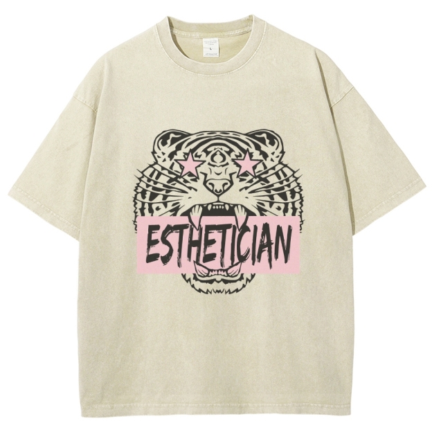 Esthetician Unisex Fit Washed T-Shirt Customscool