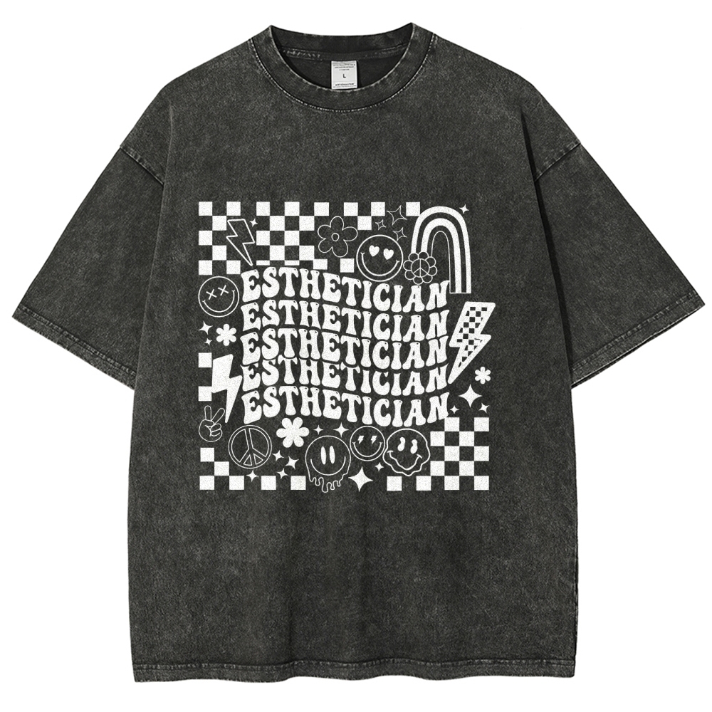 Esthetician Unisex Fit Washed T-Shirt Customscool