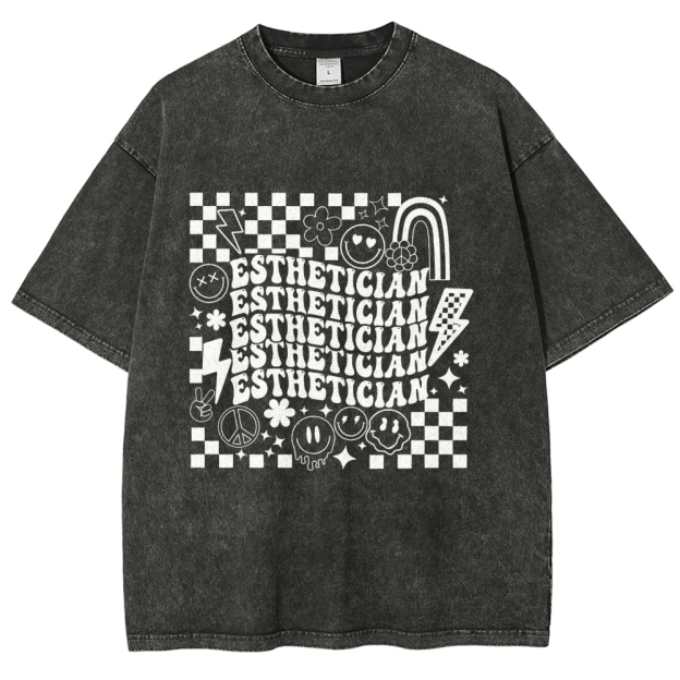 Esthetician Unisex Fit Washed T-Shirt Customscool