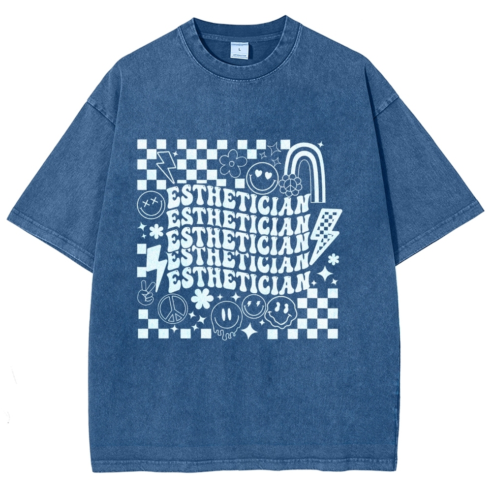 Esthetician Unisex Fit Washed T-Shirt Customscool