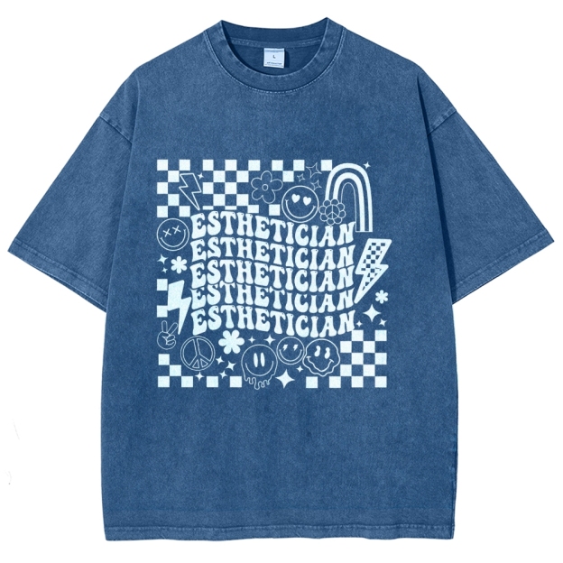 Esthetician Unisex Fit Washed T-Shirt Customscool