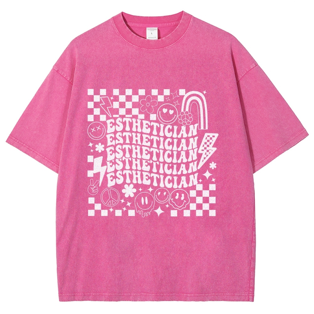 Esthetician Unisex Fit Washed T-Shirt Customscool