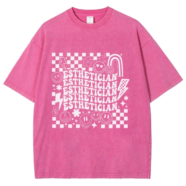 Esthetician Unisex Fit Washed T-Shirt Customscool