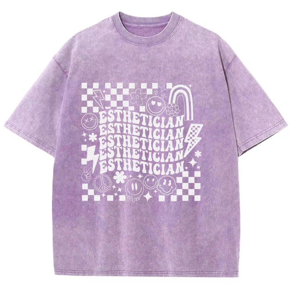 Esthetician Unisex Fit Washed T-Shirt Customscool