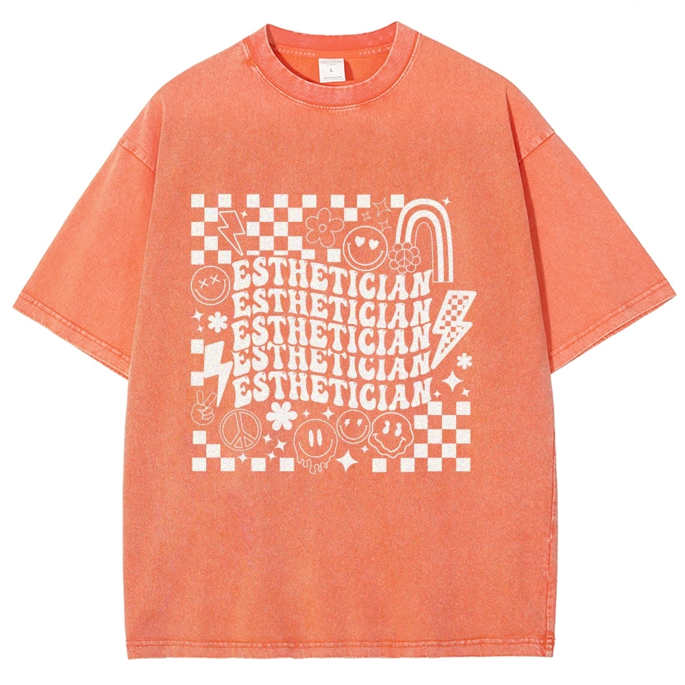 Esthetician Unisex Fit Washed T-Shirt Customscool