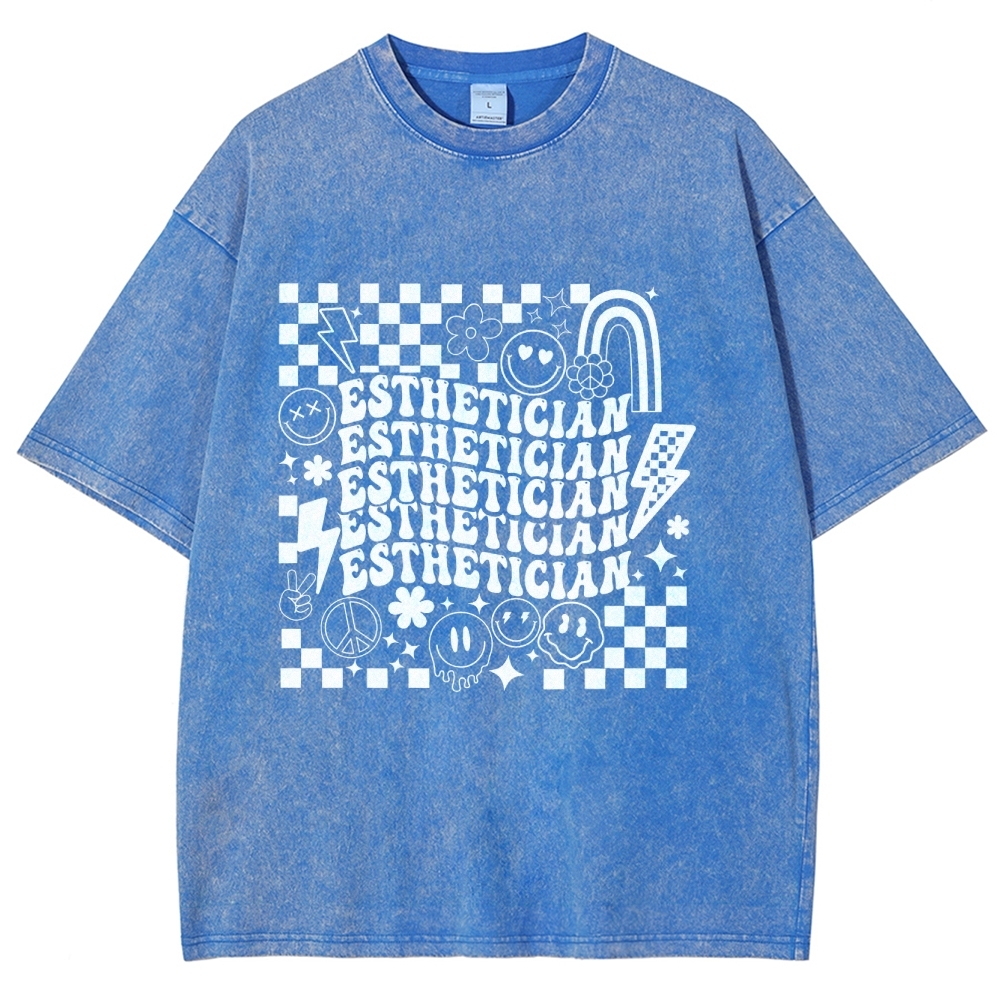 Esthetician Unisex Fit Washed T-Shirt Customscool