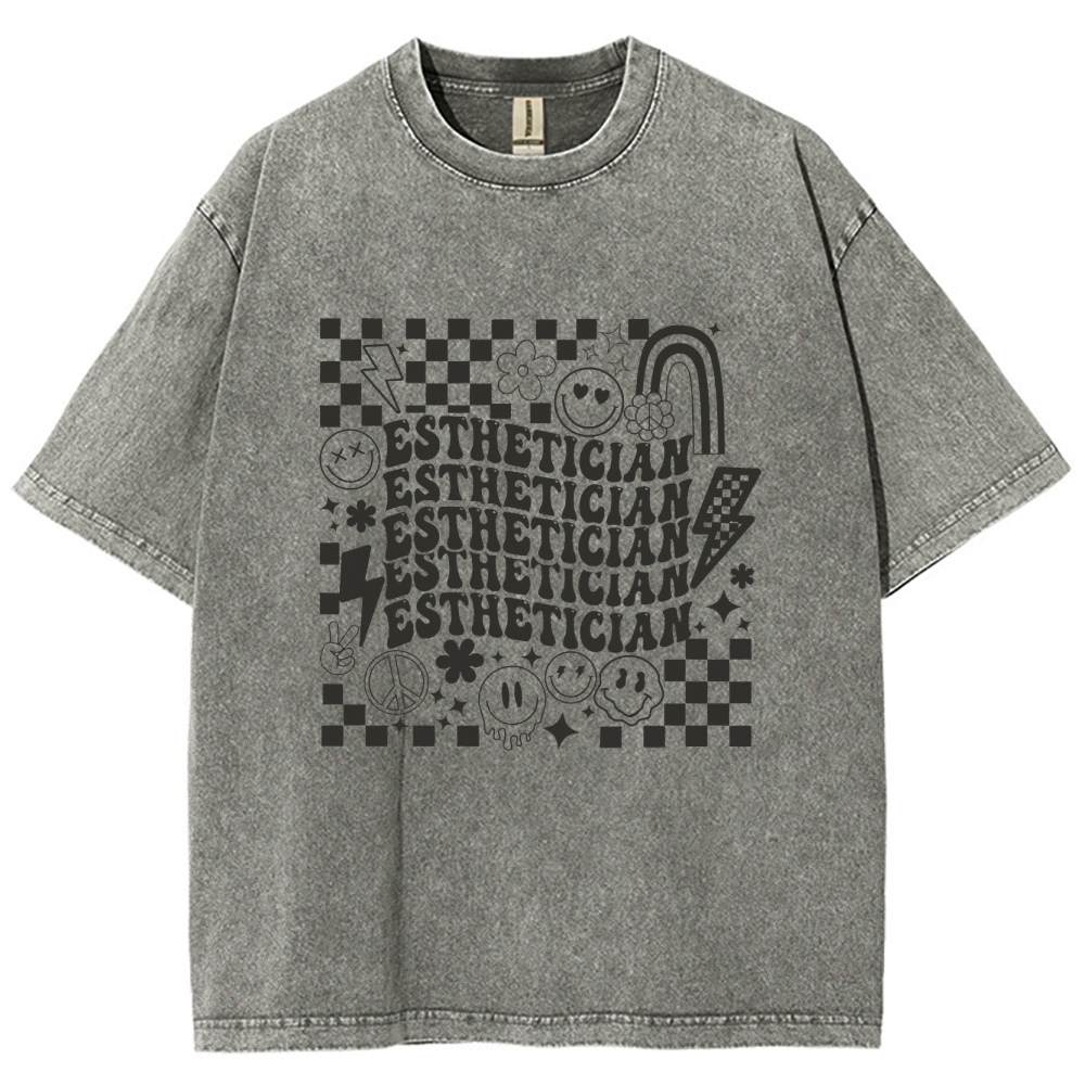 Esthetician Unisex Fit Washed T-Shirt Customscool