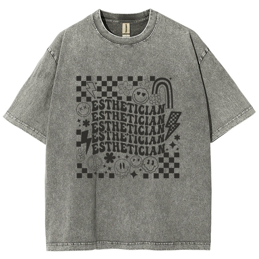 Esthetician Unisex Fit Washed T-Shirt Customscool
