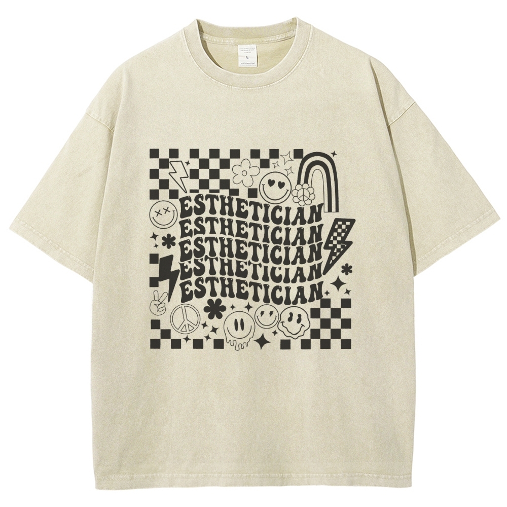 Esthetician Unisex Fit Washed T-Shirt Customscool