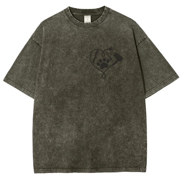 Cat Groomer Unisex Fit Washed T-Shirt Customscool