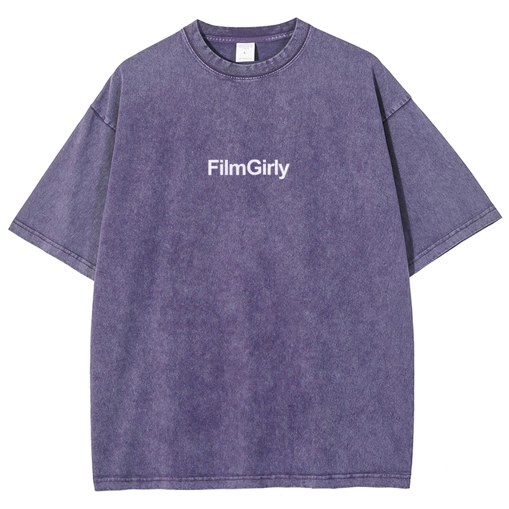 Film Girly Unisex Fit Washed T-Shirt Customscool
