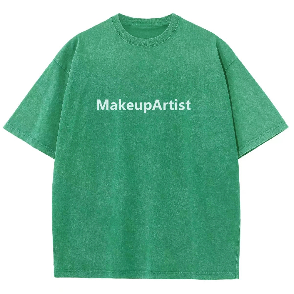 Makeup Artist Addcustom Unisex Fit Washed T-Shirt