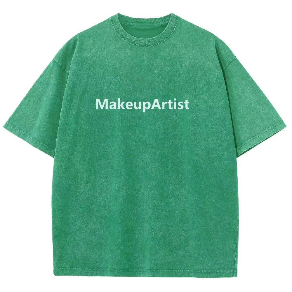 Makeup Artist Addcustom Unisex Fit Washed T-Shirt