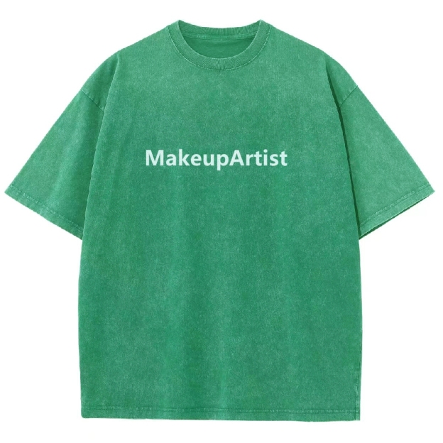 Makeup Artist Addcustom Unisex Fit Washed T-Shirt