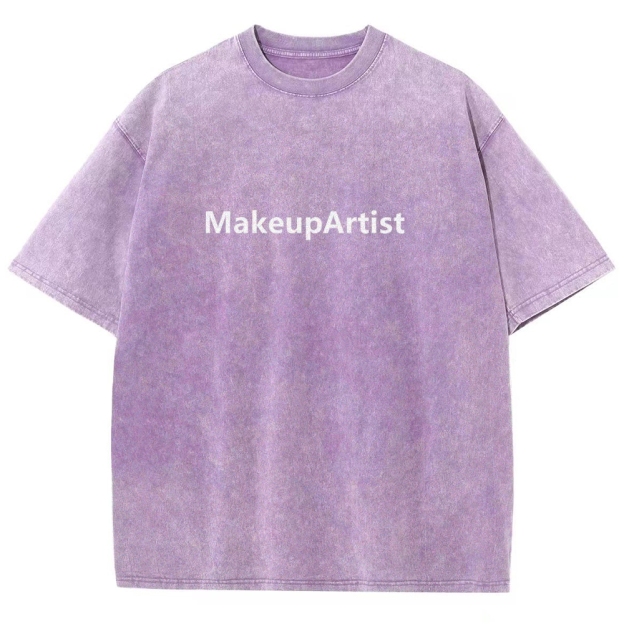 Makeup Artist Addcustom Unisex Fit Washed T-Shirt