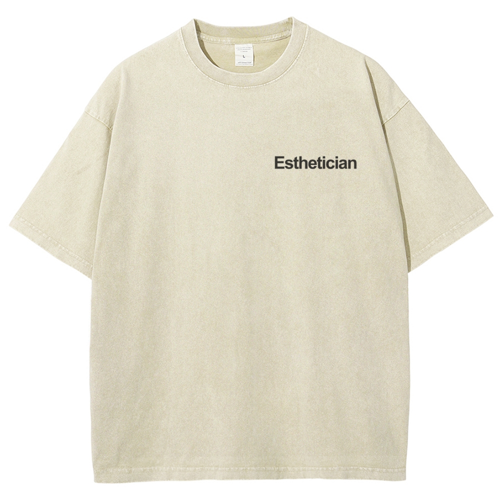 Esthetician Addcustom Unisex Fit Washed T-Shirt Customscool