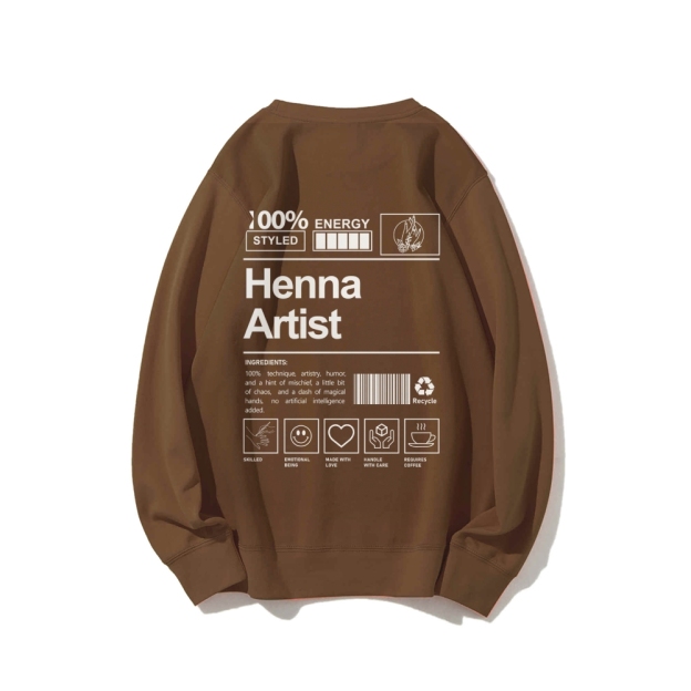 Henna Artist Casual Crewneck Sweatshirt