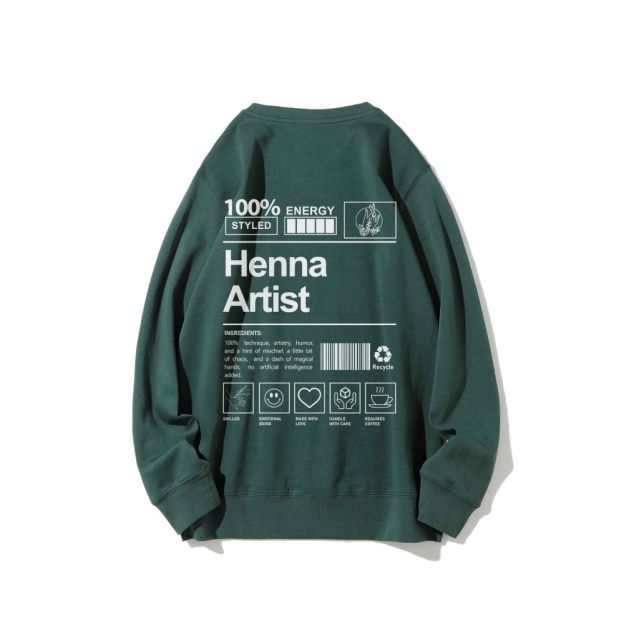 Henna Artist Casual Crewneck Sweatshirt