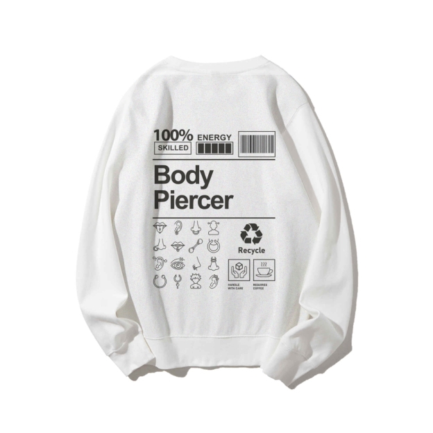 Body Piercer Casual Crewneck Sweatshirt