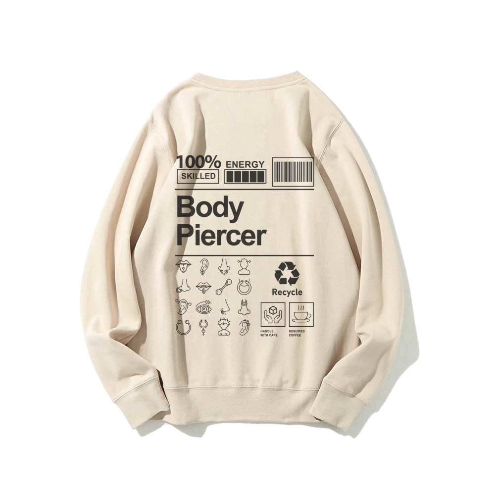 Body Piercer Casual Crewneck Sweatshirt