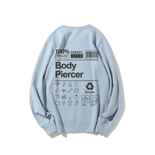 Body Piercer Casual Crewneck Sweatshirt
