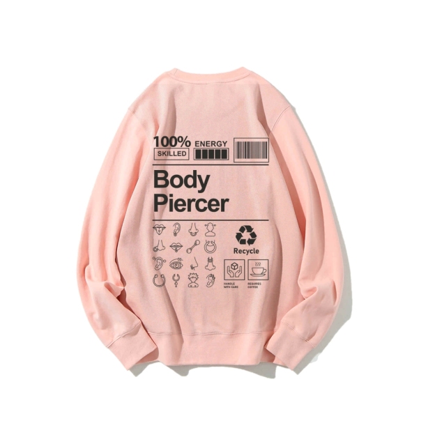Body Piercer Casual Crewneck Sweatshirt