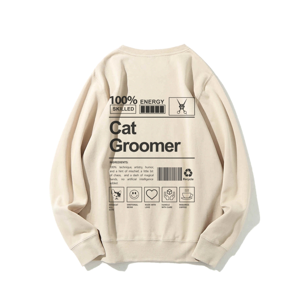 Cat Groomer Casual Crewneck Sweatshirt