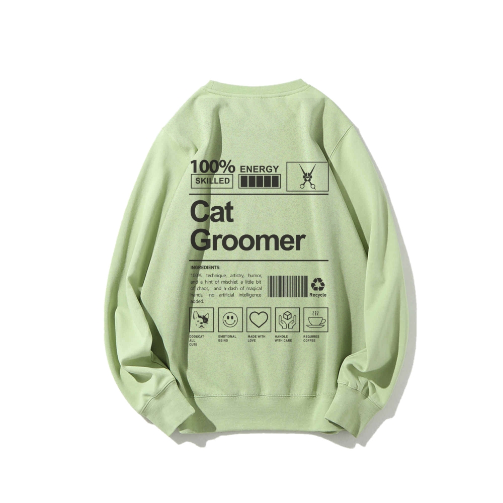 Cat Groomer Casual Crewneck Sweatshirt