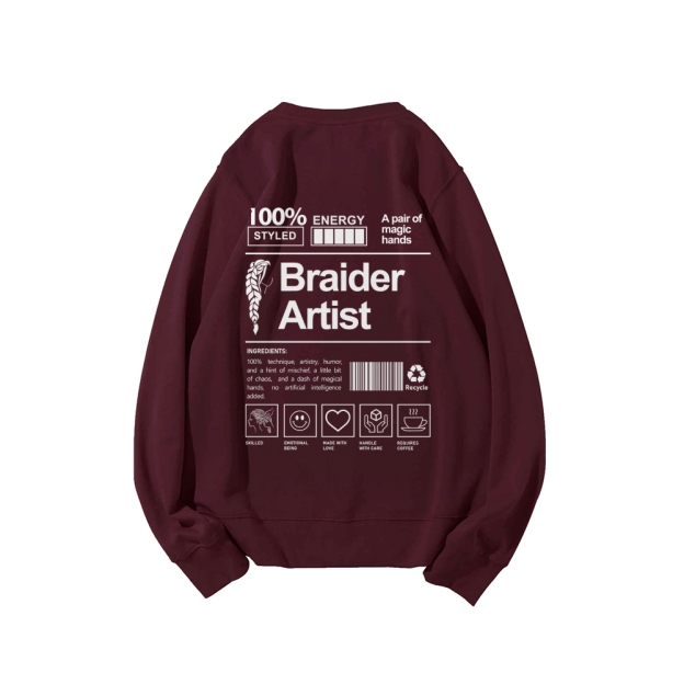 Braider Artist Casual Crewneck Sweatshirt