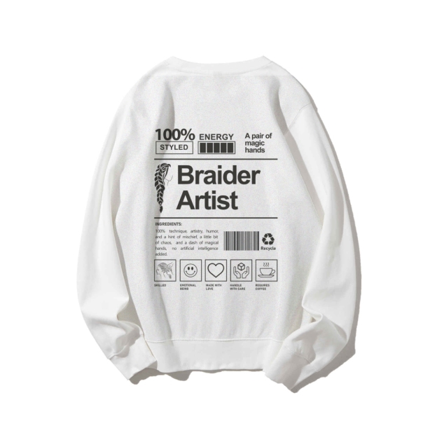 Braider Artist Casual Crewneck Sweatshirt