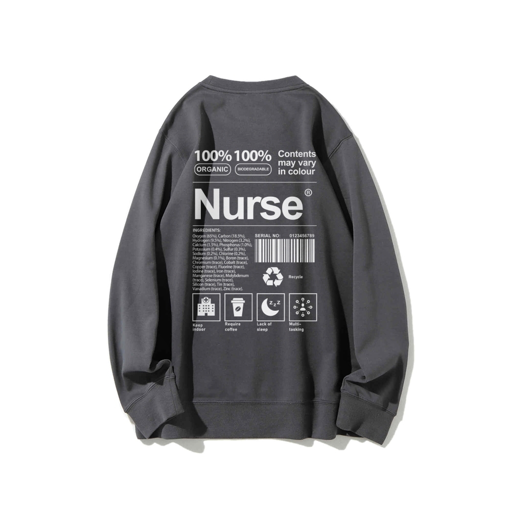 Nurse Casual Crewneck Sweatshirt Customscool