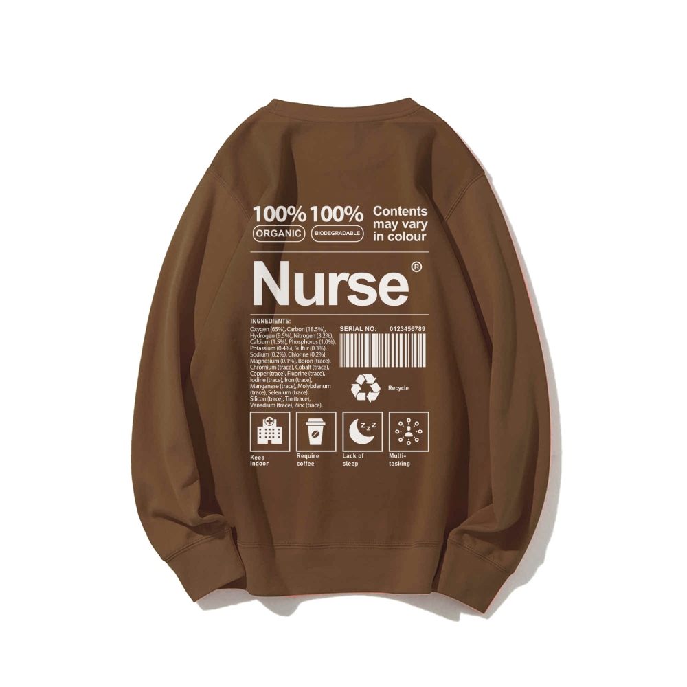 Nurse Casual Crewneck Sweatshirt Customscool