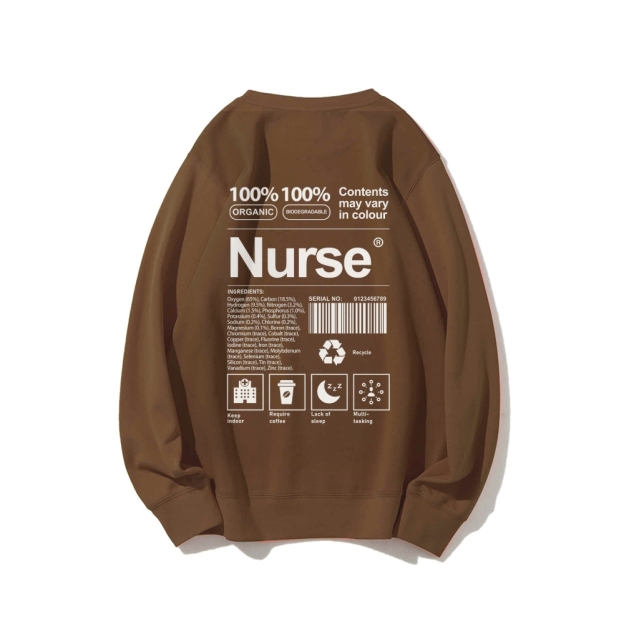 Nurse Casual Crewneck Sweatshirt Customscool
