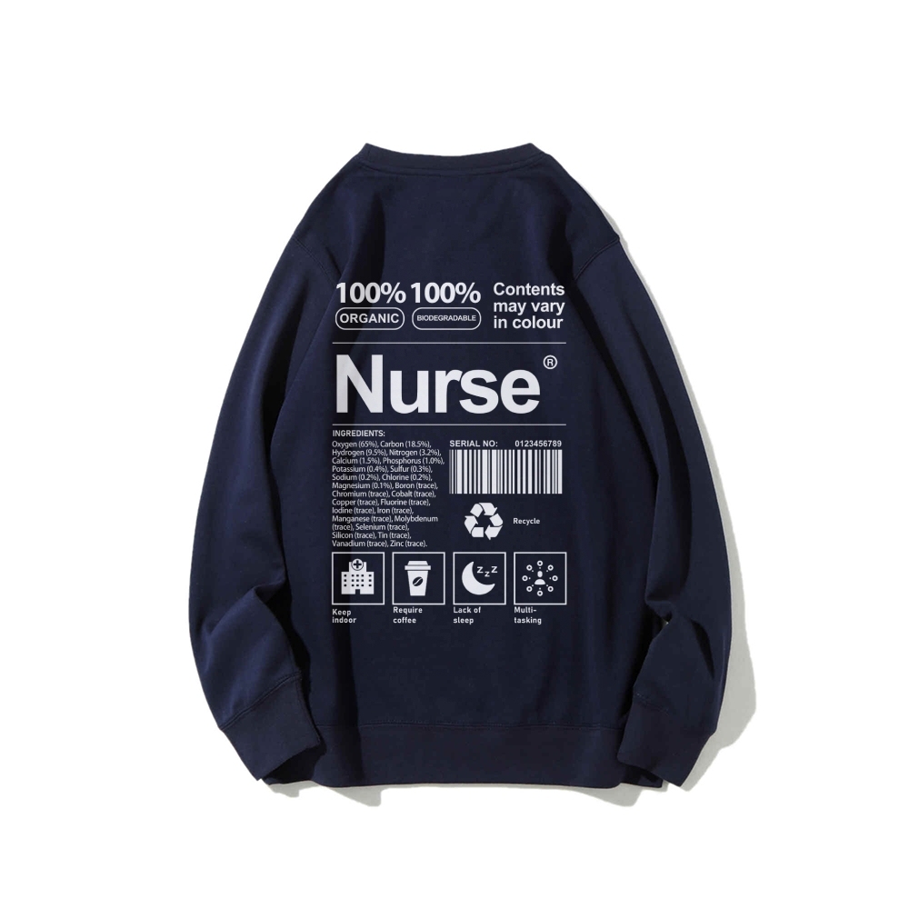 Nurse Casual Crewneck Sweatshirt Customscool