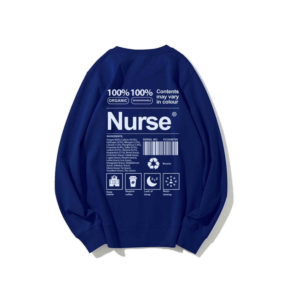 Nurse Casual Crewneck Sweatshirt Customscool