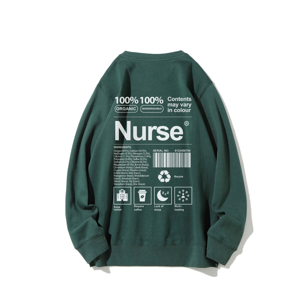 Nurse Casual Crewneck Sweatshirt Customscool