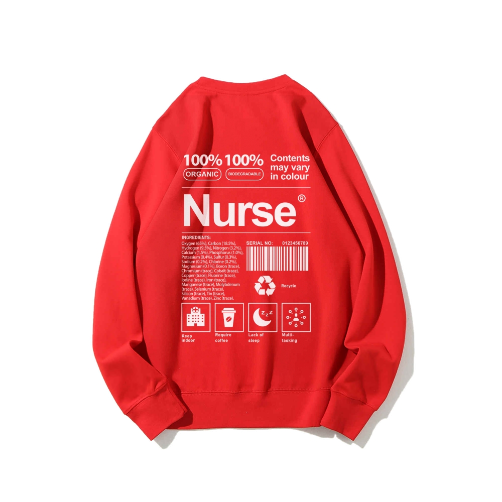 Nurse Casual Crewneck Sweatshirt Customscool