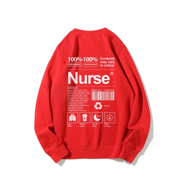Nurse Casual Crewneck Sweatshirt Customscool