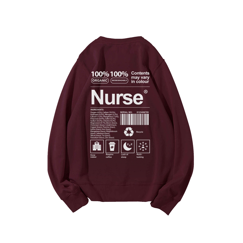 Nurse Casual Crewneck Sweatshirt Customscool