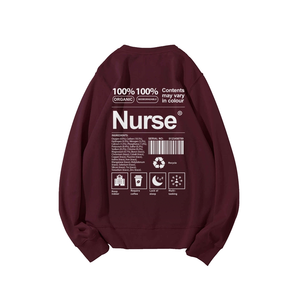 Nurse Casual Crewneck Sweatshirt Customscool