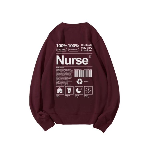 Nurse Casual Crewneck Sweatshirt Customscool