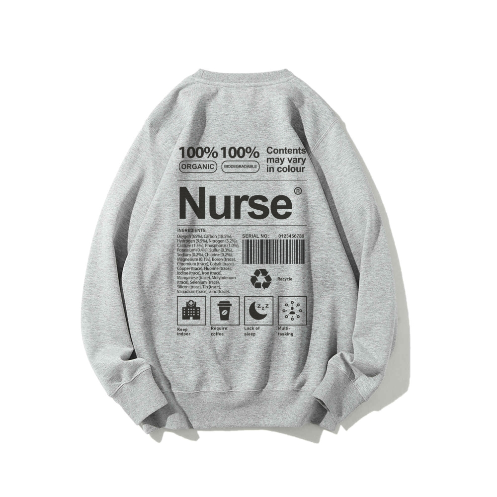 Nurse Casual Crewneck Sweatshirt Customscool