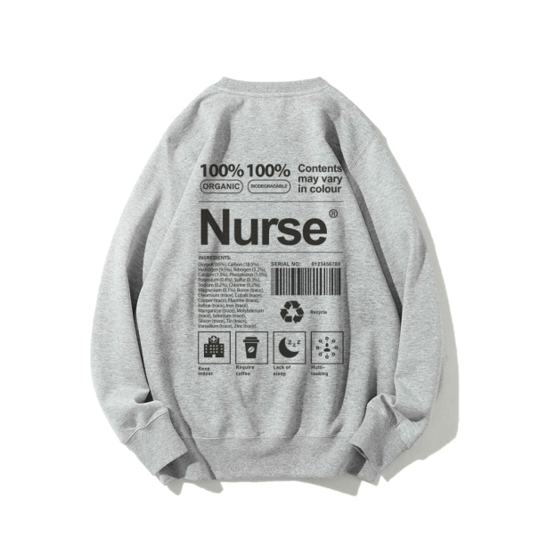 Nurse Casual Crewneck Sweatshirt Customscool