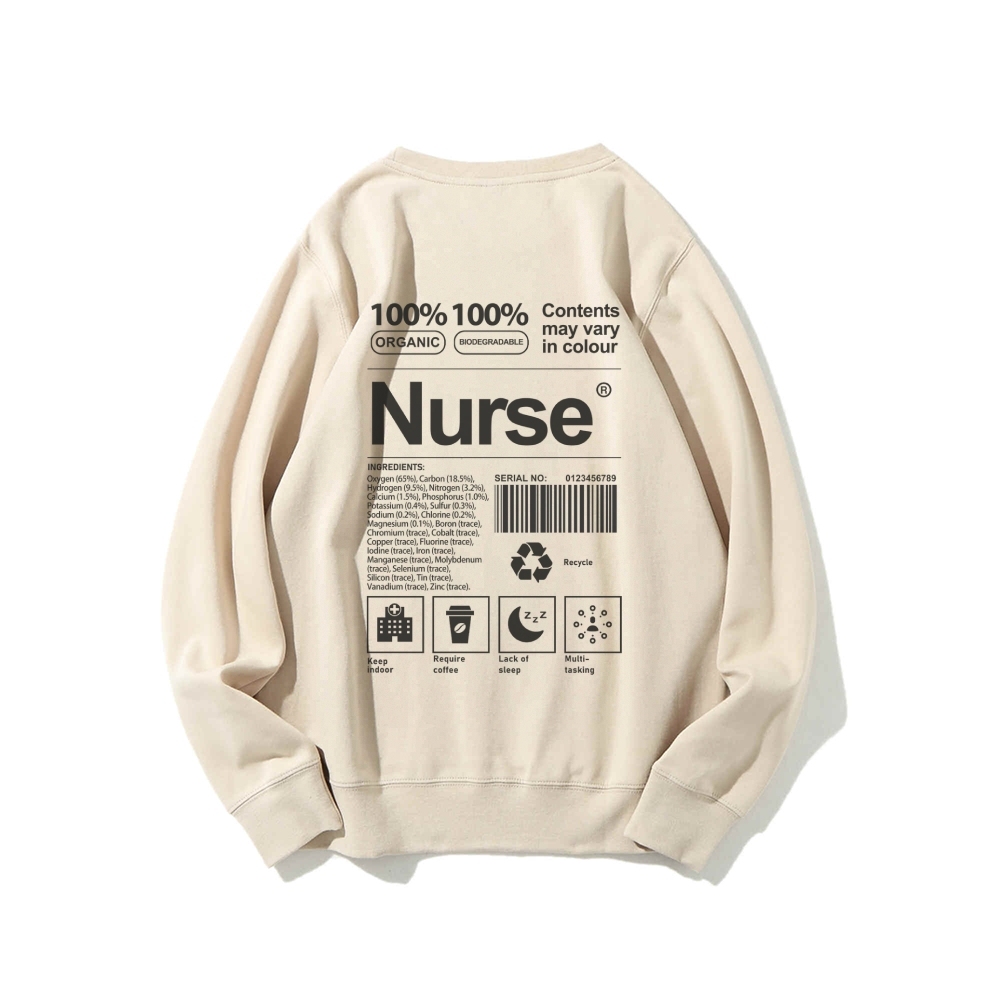 Nurse Casual Crewneck Sweatshirt Customscool